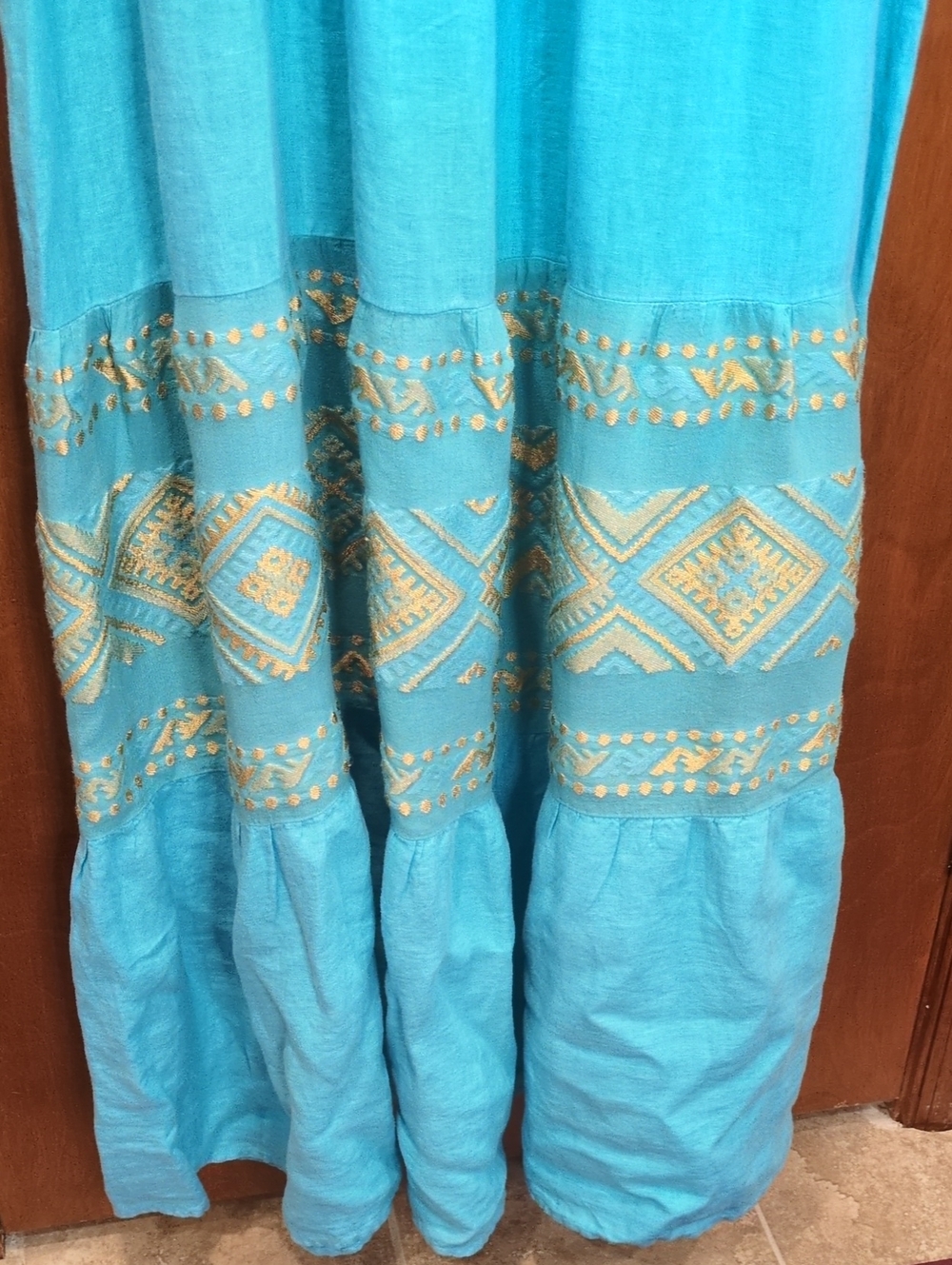 Haris Cotton 100% Linen Maxi Dress Size XL - Picture 4 of 8